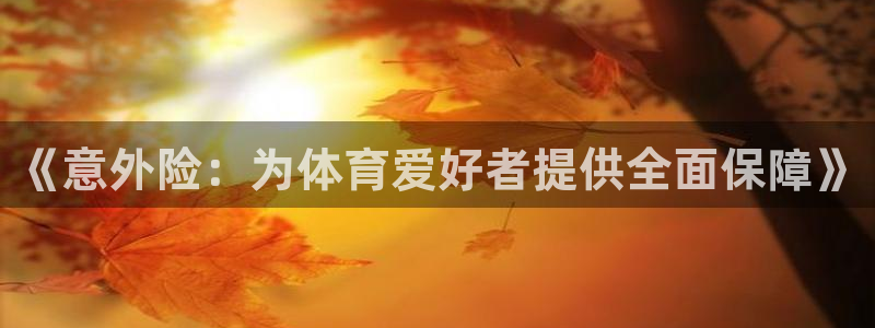 球速体育：《意外险：为体育爱好者提供全面保障》